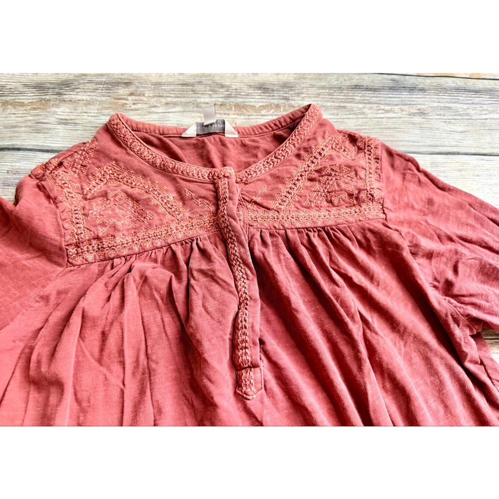 LUCKY BRAND PEASANT SHIRT-MEDIUM - Picture 4 of 6